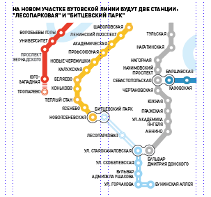 Схема метро москвы южное бутово