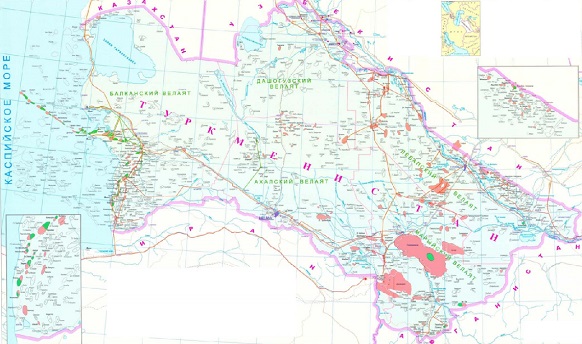 Геологическая карта туркменистана
