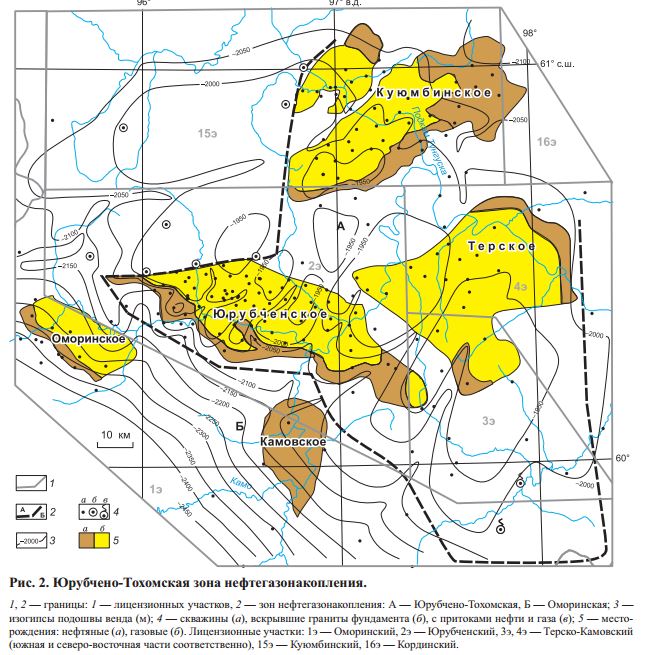Юрубчено тохомское месторождение карта