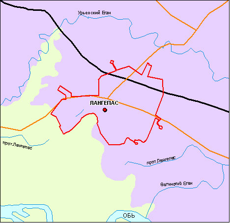 Карта лангепас спутник