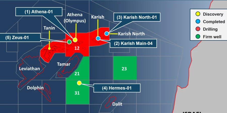 Израиль официально объявил о вводе в эксплуатацию газового месторождения Кариш в Средиземном море