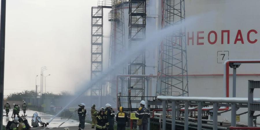 На морском терминале в Туапсе ликвидировано открытое горение 
