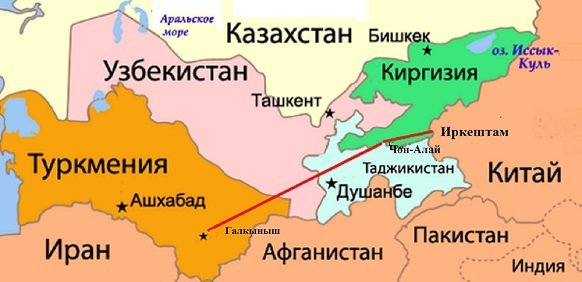 Китайцы начнут строительство киргизского участка 4-й нитки газопровода Туркменистан- Китай в конце 2019 г