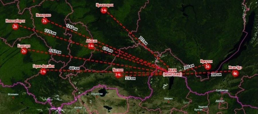 Сила сибири 2 маршрут трассы карта через монголию