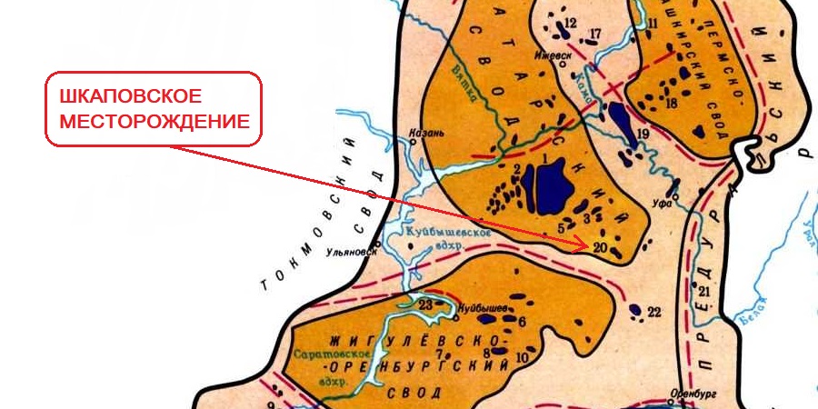 Обзорная карта арланского месторождения