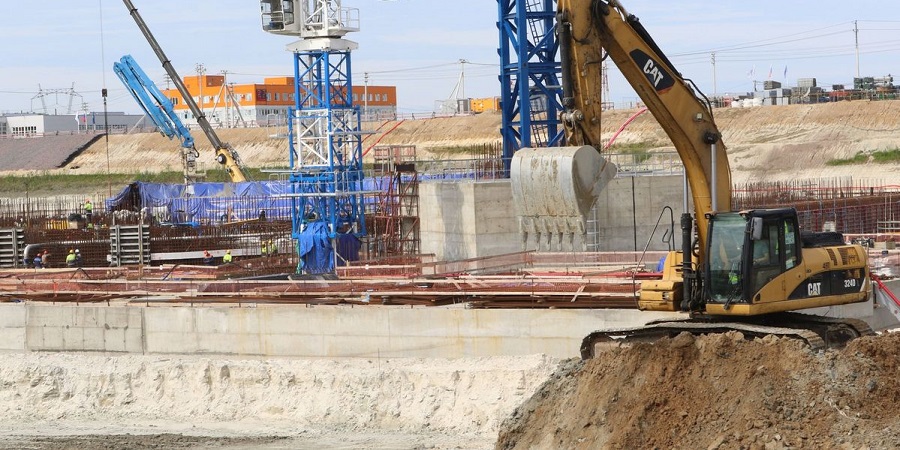 На Ленинградской АЭС-2 завершились работы по бетонированию фундамента здания реактора энергоблока № 4