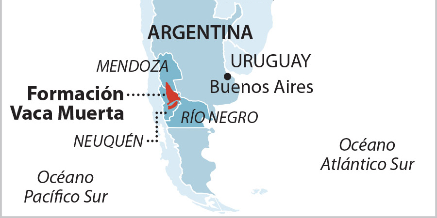 Геологическая формация  Vaca Muerta