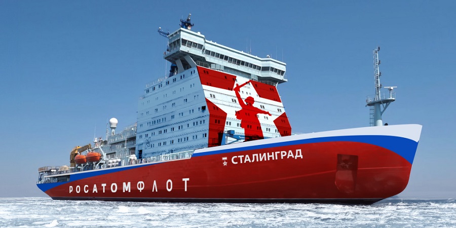 В. Путин дал старт строительству атомного ледокола Сталинград