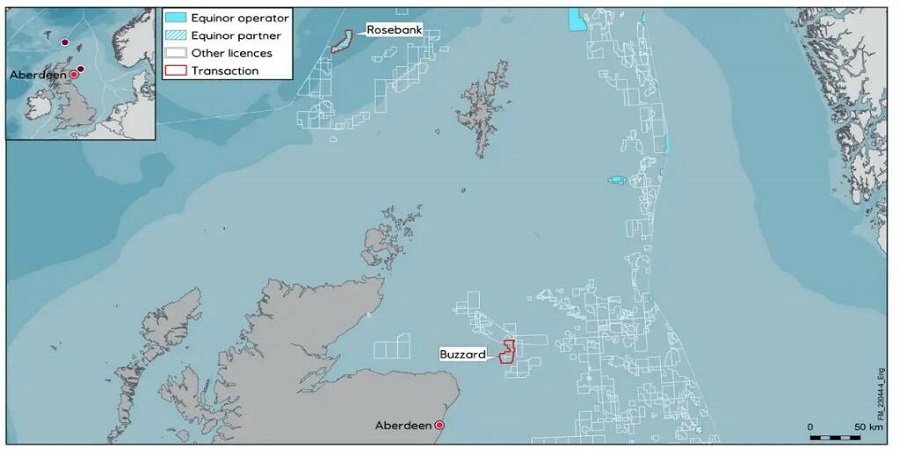 Equinor увеличила долю участия в проектах освоения месторождений Buzzard и Rosebank