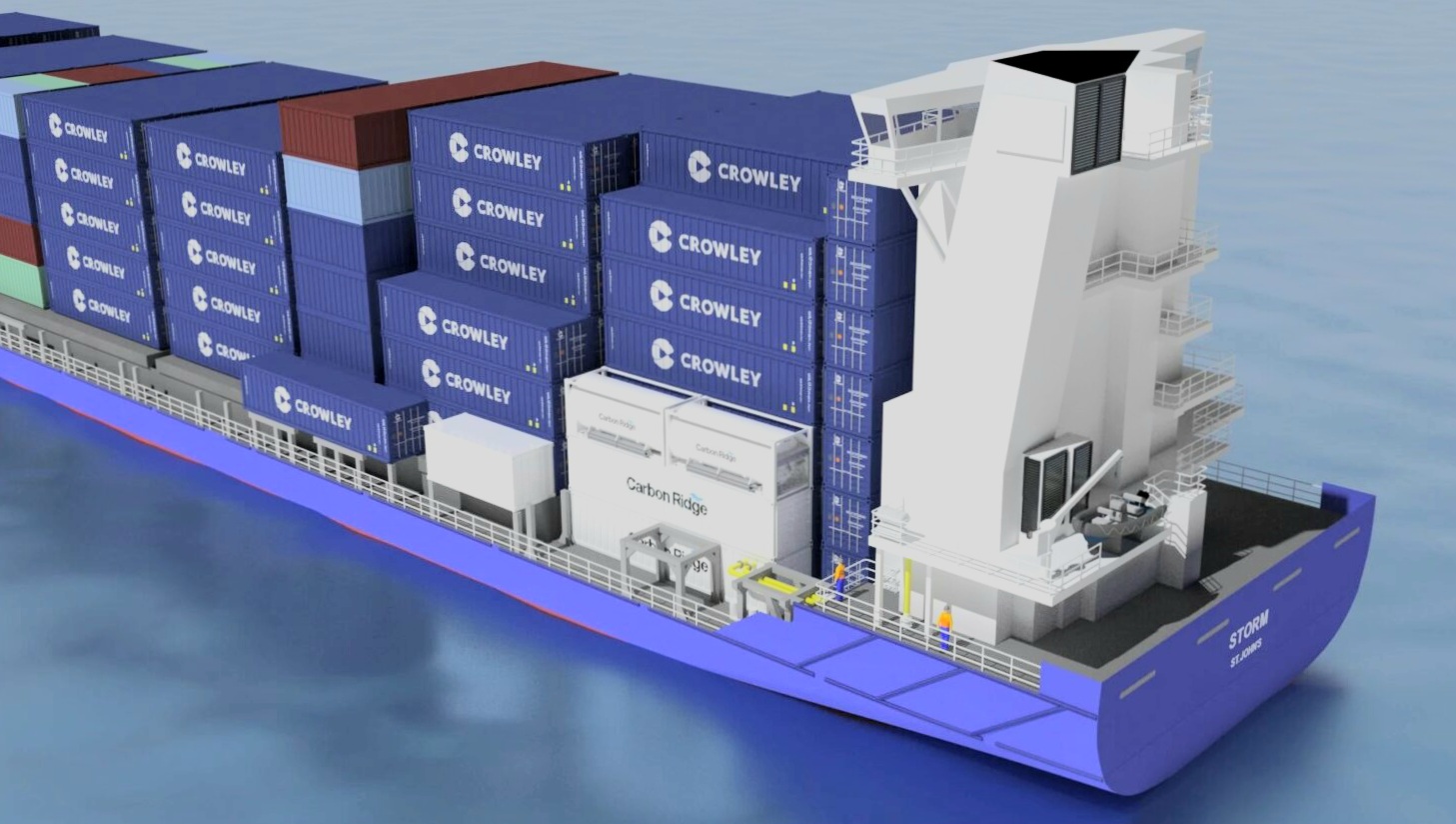 Контейнеровоз компании Crowley проведет испытания судовой системы улавливания углерода