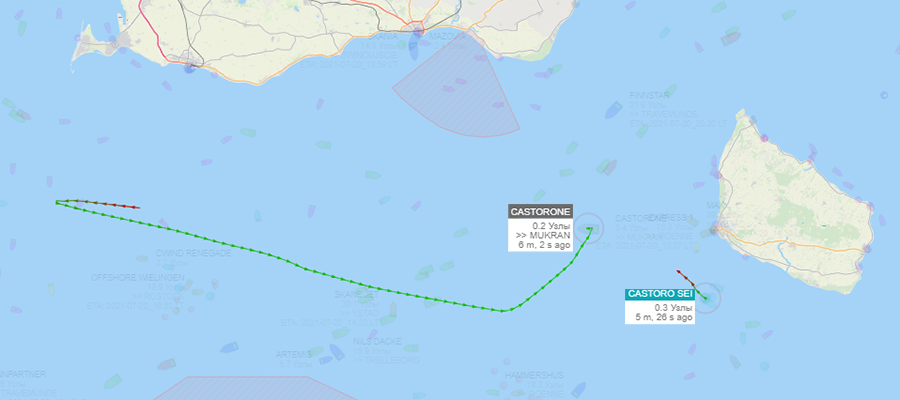 Пересечение с Северным потоком - 2 все ближе. Хроники МГП Baltic Pipe за 17-20 июля 2021 г.