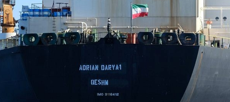 Иранский танкер Adrian Darya, вышедший из Гибралтара, направляется в сторону Турции