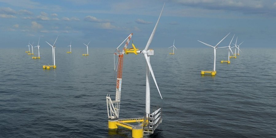 Норвежская компания спроектировала кран, который позволит менять лопасти морских ветрогенераторов, не прибегая к их транспортировке на берег