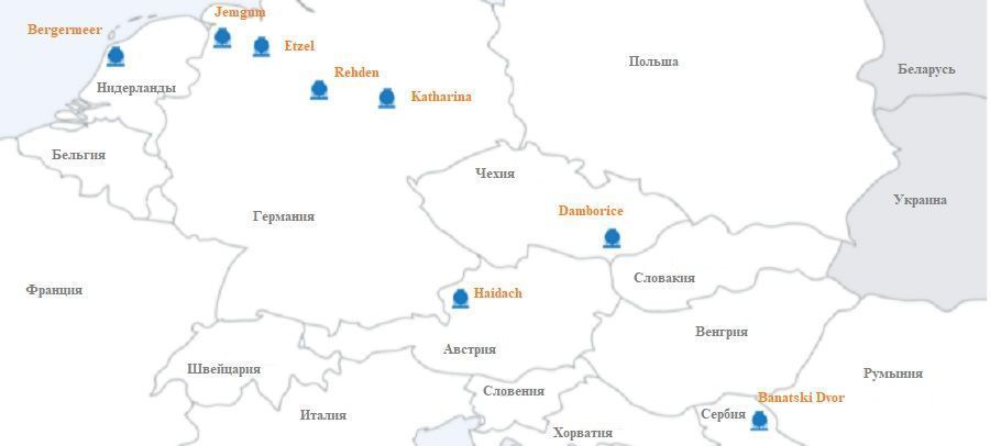 Бильче-Волицкое ПХГ на карте. Стрий газохранилище на карте.