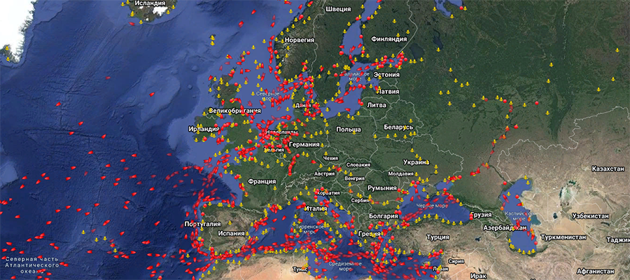 У берегов Европы скапливаются танкеры с нефтепродуктами в связи с заполненностью хранилищ