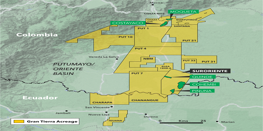 Канадская Gran Tierra Energy разведала нефтяную залежь на блоке Chanangue в Эквадоре