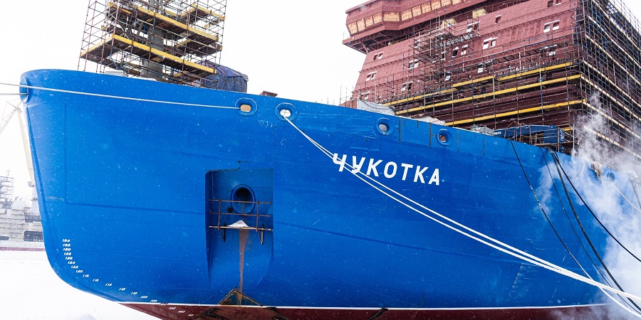 На борту атомохода Чукотка запущено первое крупное судовое оборудование 
