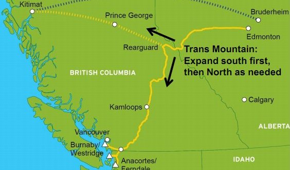 Правительство Канады одобрило увеличение мощности нефтепровода Trans Mountain почти в 3 раза -  до 800 тыс барр/сутки