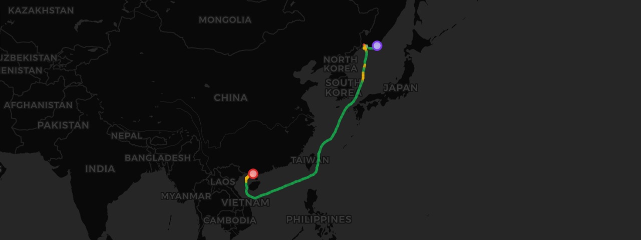 Переход длиною в месяц. Танкер-газовоз Портовый достиг терминала Beihai LNG