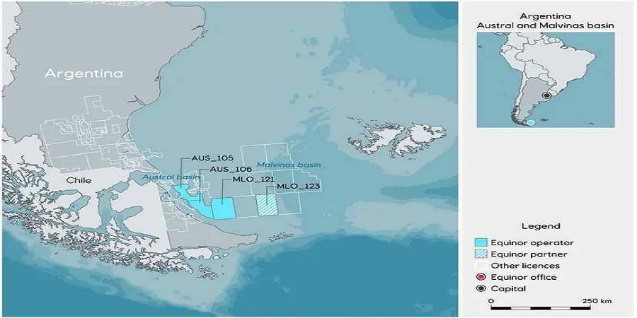 Equinor проводит сейсморазведку в Австралийском и Мальвинском бассейнах