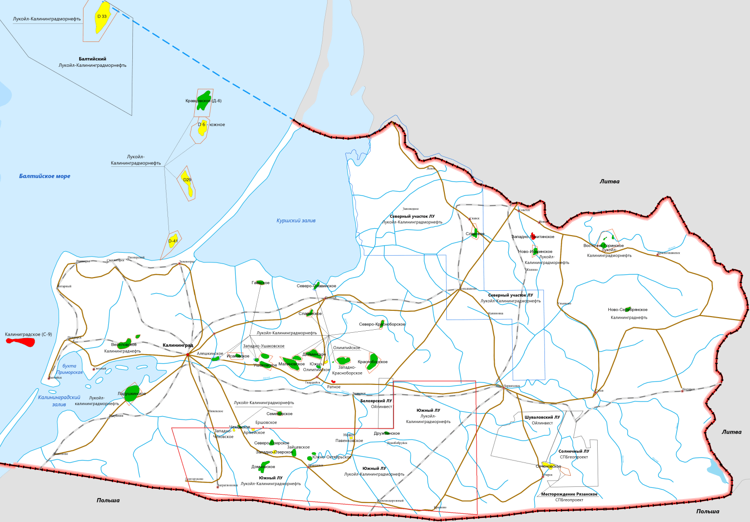 Карта грунтовых вод калининградской области