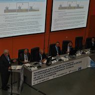 Президиум конференции SPE Арктика - 2013 Б. Скотт, В. Золотухин, В. Вовк, Р. Гоше, А. Брентон, М. Нечаев