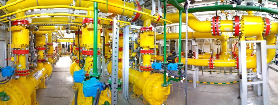 Технологические отсеки многоблочной установки газоподготовки для Прегольской ТЭС