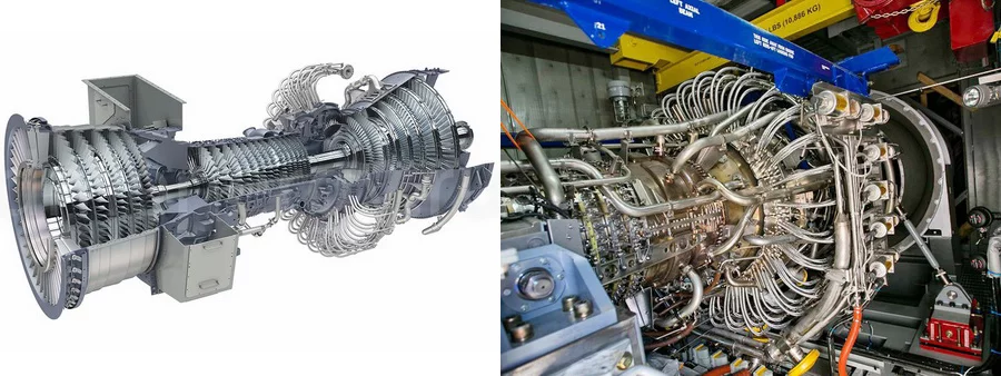 Макет газовой турбины GE типа LM6000 Макет газовой турбины GE типа LM6000