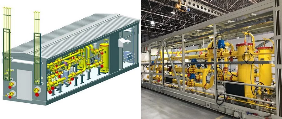 Сборочный цех Группы ЭНЕРГАЗ. Пункт подготовки газа для энергоцентра завода ХАЯТ Сборочный цех Группы ЭНЕРГАЗ. Пункт подготовки газа для энергоцентра завода ХАЯТ